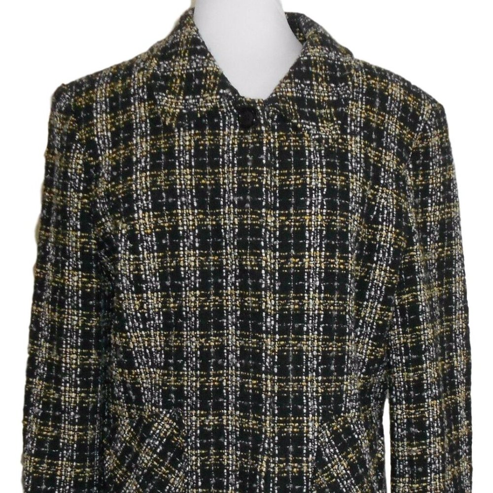 Sao Paulo Size 8 Yellow Black Nubby Blazer